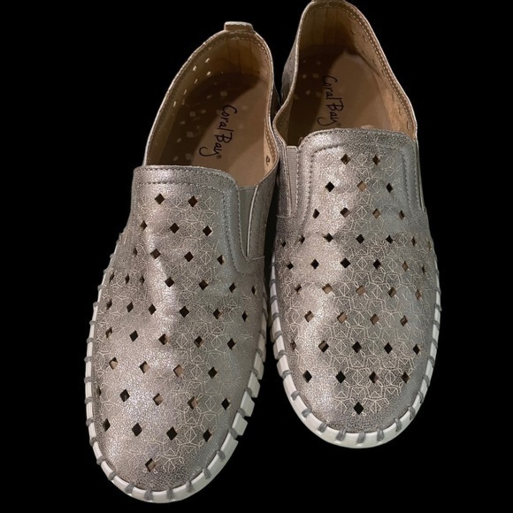 Coral Bay Gold Perforated Shoes